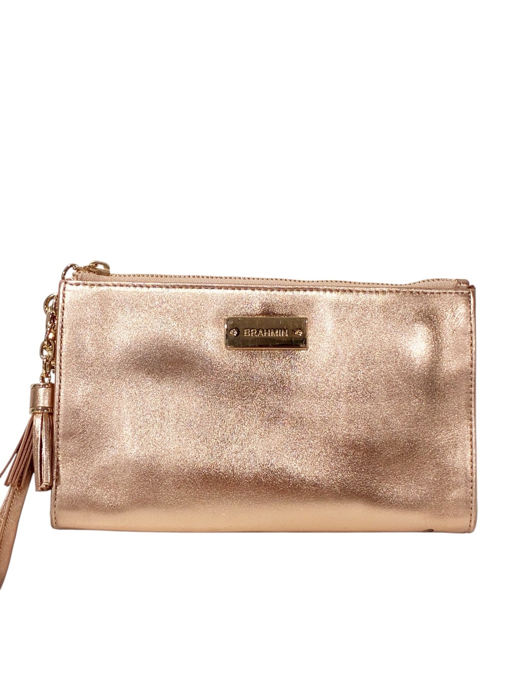 Brahmin Rose Gold Cosmetic Pouch Bag NEW